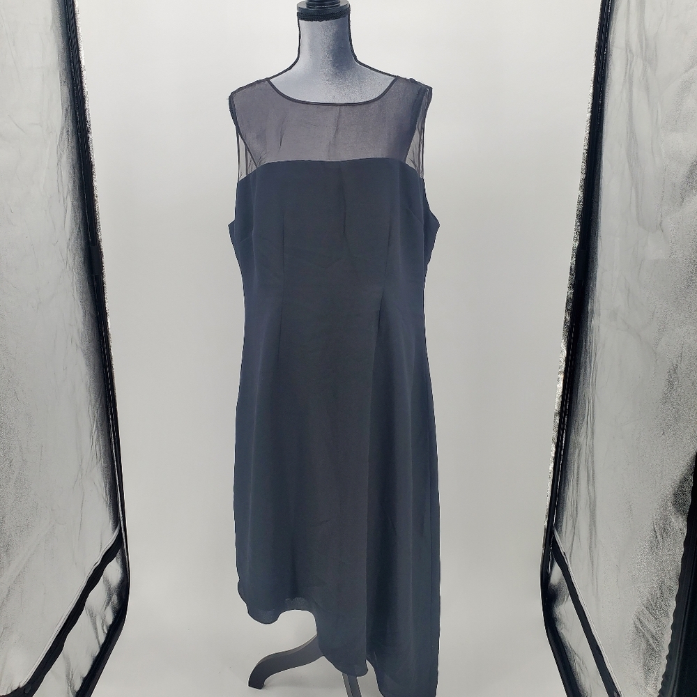 Mlle Gabrielle Black Sleeveless Cocktail Dress Size 20
